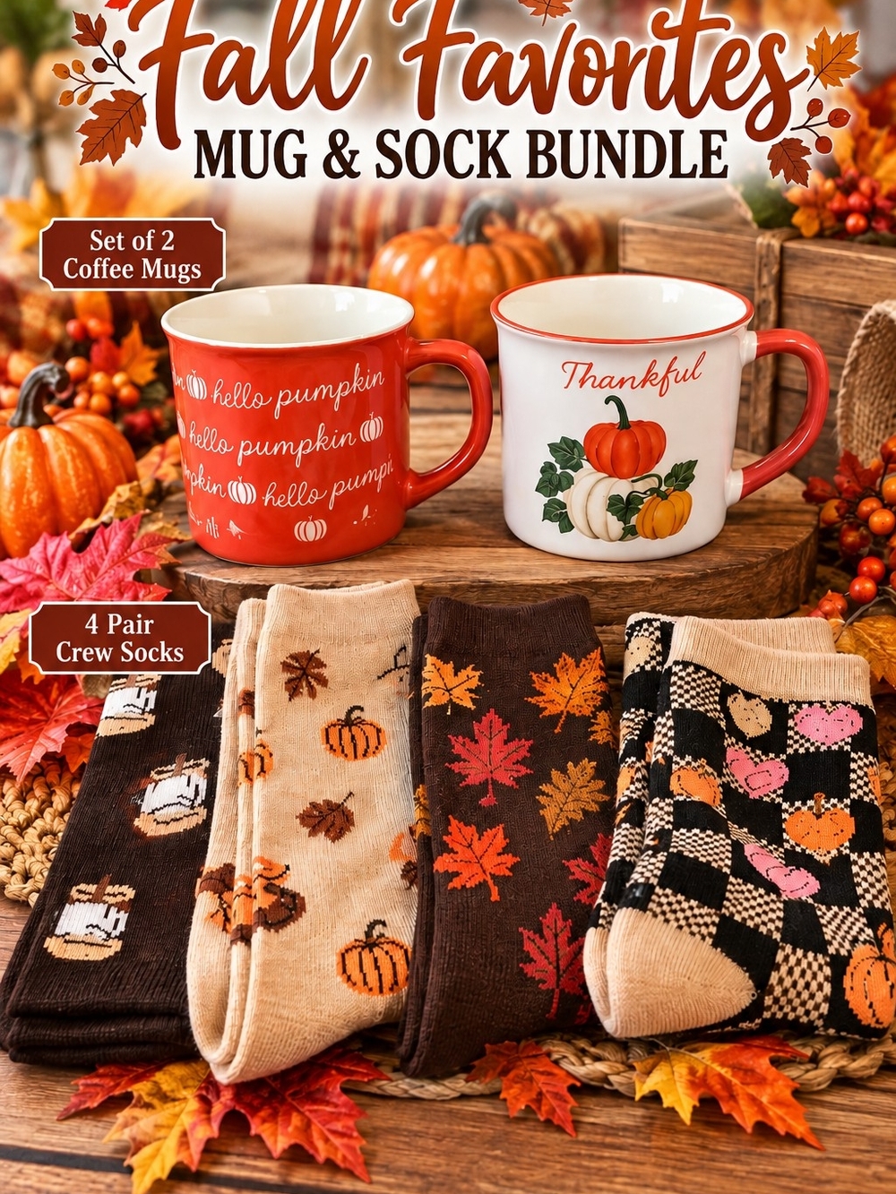 Fall Favorites Mug & Sock Bundle - NWT